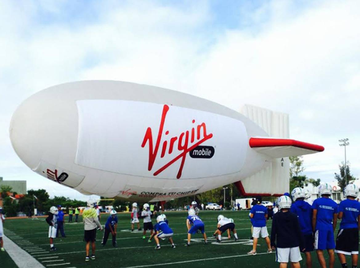 El dirigible de Virgin Mobile en tu ciudad